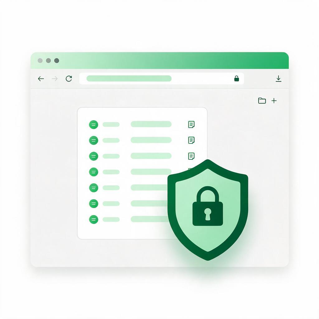 Bank statement protected inside your browser
